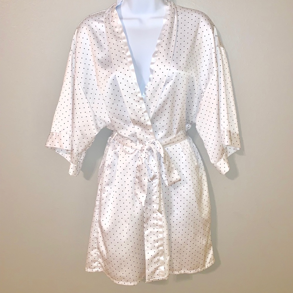 White Polka Dot Robe